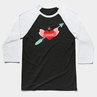 archer alentine icon dynamic 3d arrow heart ribbon decor Baseball T-Shirt